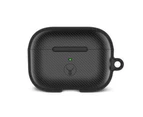 Bon.Elk Carbon Case for Apple AirPods Pro LED/TPU Bumper Drop Proof Cover Black