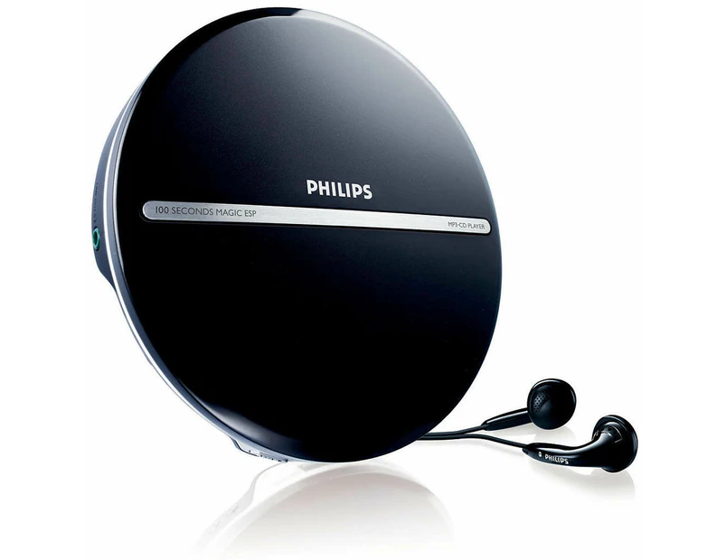 Philips Portable MP3 CD CD-R CD-RW Disc  Player/JogProof 100 sec + Earphones