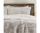 3pc Ardor Boudoir Faux Fur Sherpa Queen/King Bed Comforter Set Home Bedding Bear