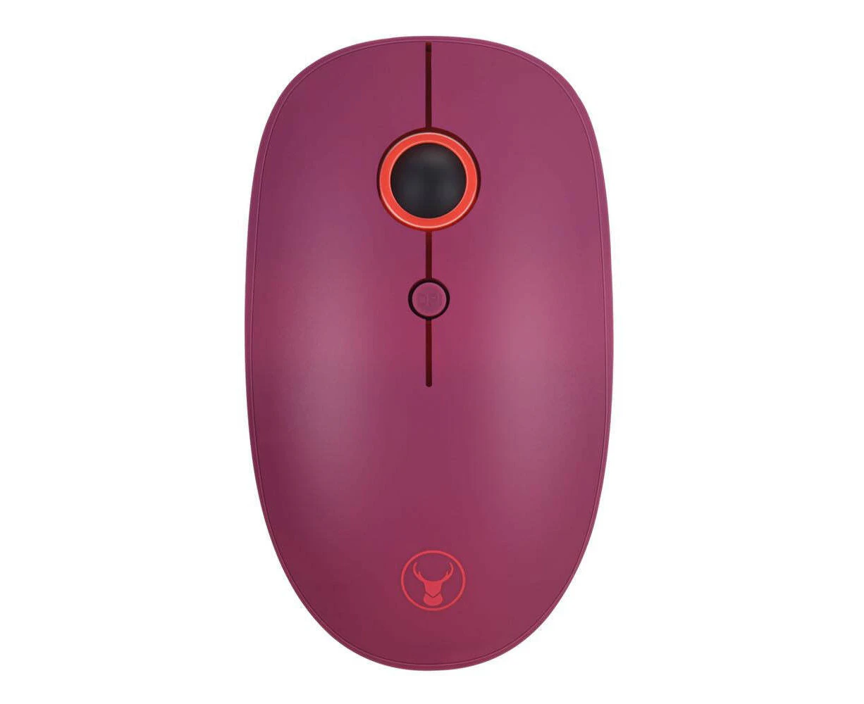 Bonelk Wireless Round Scroll 4D M-257 Bluetooth Mouse/Dongle 800-1600 DPI Red