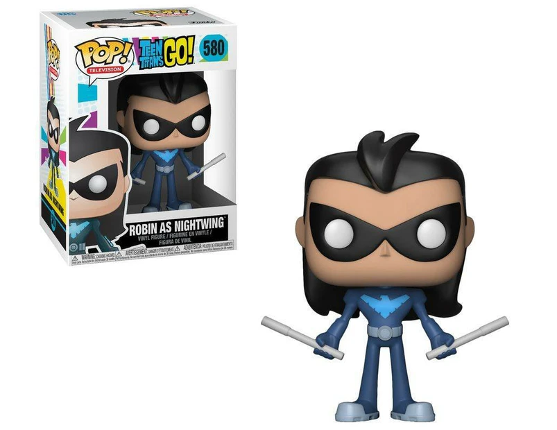 Pop! Figurine Teen Titans Go! Robin as Nightwing #580 Collectable Vinyl Toy 3+