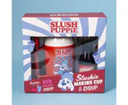 Slush Puppie Slushie Iced Cold Frozen Drink Making Cup & Red Cherry Syrup Set