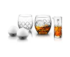 5pc Final Touch 100ml Hand-Etched On The Rock Whisky Glass w/ Ice Mould/Jigger