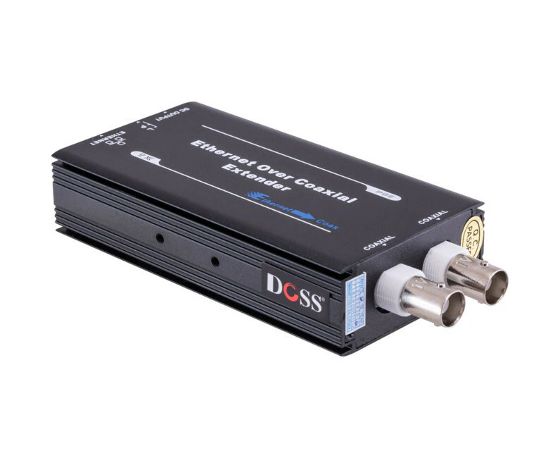 Doss IPOC1KPT Active Ethernet/PoE Signal Transmitter Over Single Coaxial Cable