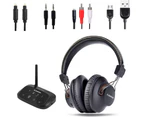 Avantree HT5009 Wireless TV Audio Bluetooth Headphones & 50m Transmitter Black