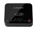Avantree Dual Bluetooth/Wireless Headphones Over-Ear TV w/ Transmitter/Stand BLK