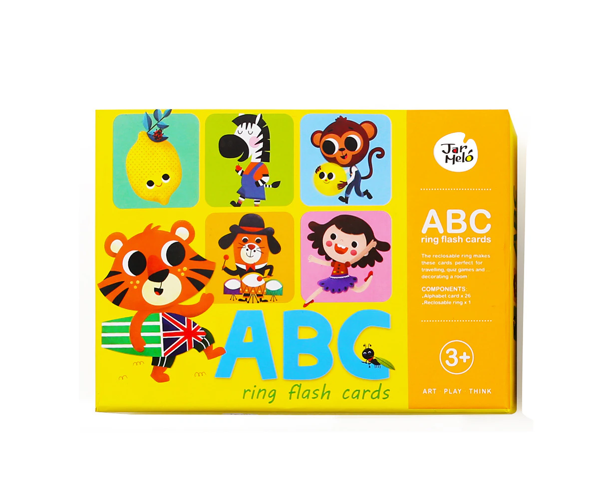 27pc Jarmelo ABC Alphabet Ring Flash Cards Baby Educational/Learning Toy 12m+