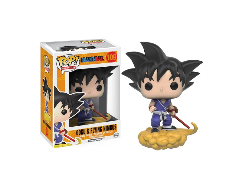 Pop! Funko 10cm Vinyl Figurine Dragon Ball Goku & Nimbus #109 Collectable Toy 3+