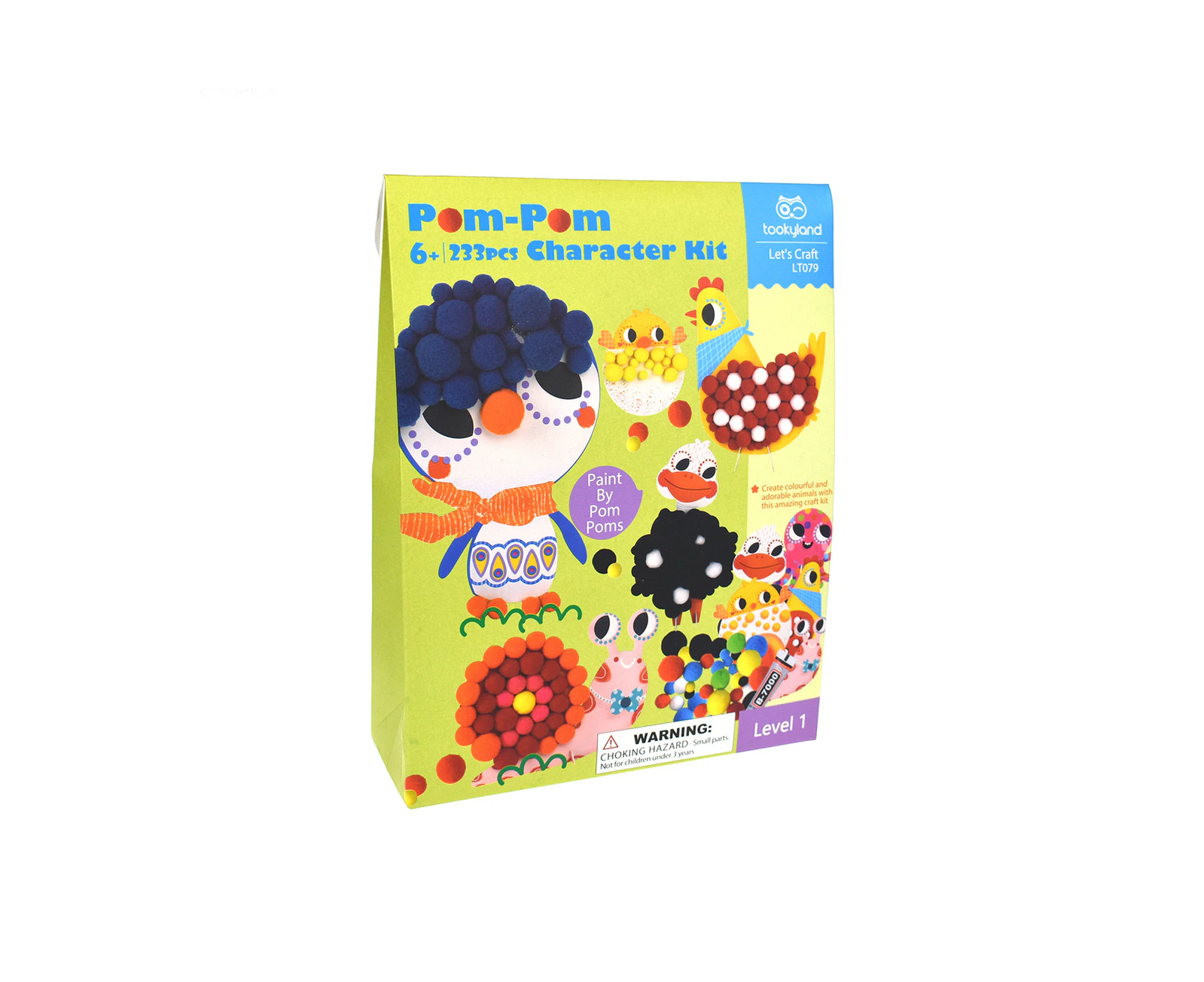 233pc Tookyland Pom-Pom Character Art/Craft Kit Kids Activity Fun Play Toy 6+