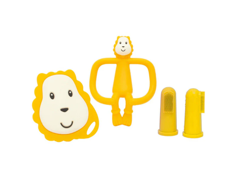 Matchstick Monkey Teething Starter Set Baby/Child Silicone Teether 3m+ Ludo Lion