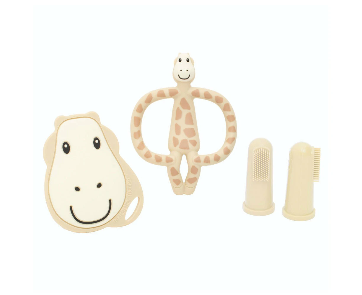 Matchstick Monkey Teething Starter Set Baby Silicone Teether 3m+ Gigi Giraffe