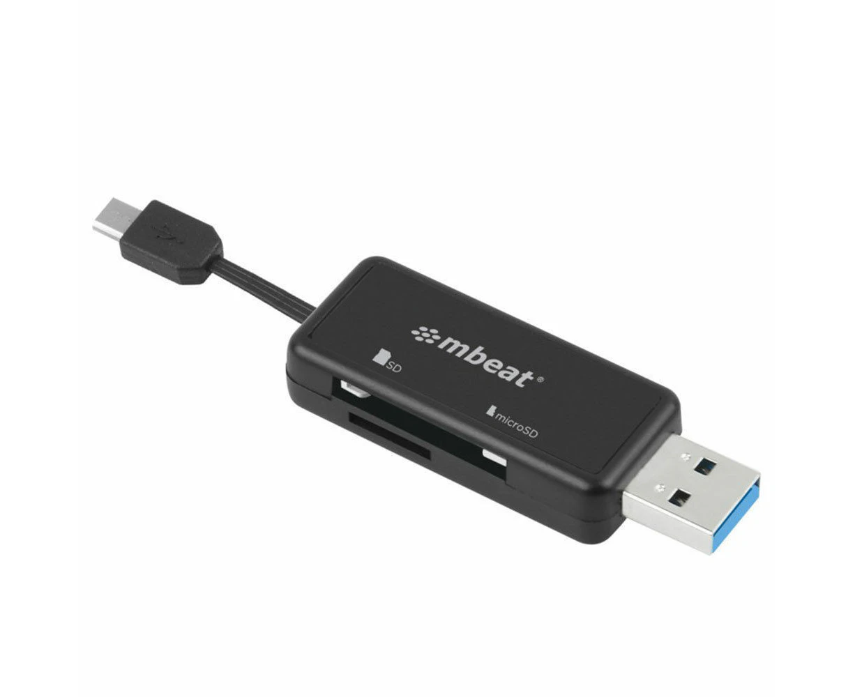 Ultra Dual USB 3.0/Card/Micro 2.0 OTG Reader/Hub for Android/Laptop/Data Sync