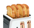 Morphy Richards Ascend 4 Slice Bread Toaster Home/Kitchen Rose Gold White