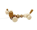 Kaper Kidz 23cm Calm & Breezy Pull Along Sausage Dog Kids/Toddler Play Toy 12m+