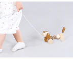 Kaper Kidz 23cm Calm & Breezy Pull Along Sausage Dog Kids/Toddler Play Toy 12m+