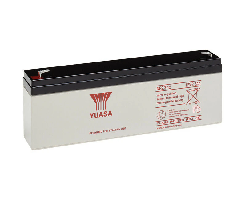 Yuasa 12V 2.3Ah Rechargeable Battery 4.70mm QC Tab Terminal SLA/Sealed Lead Acid