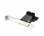 Star Tech 4 Port PCI Express 2.0 Internal SATA III 6Gbps PC RAID Controller Card