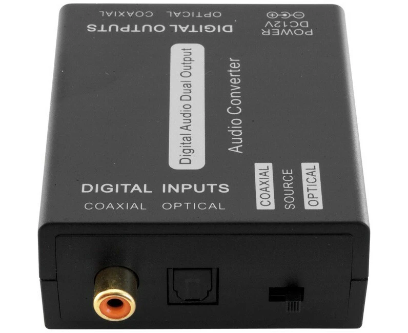 Pro2 Optical Toslink Coaxial Dual Digital Audio Converter Multichannel 12V