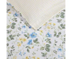 Laura Ashley Meadow Floral King Bed Quilt Cover Set w/ 2x Pillowcase Sun Blue