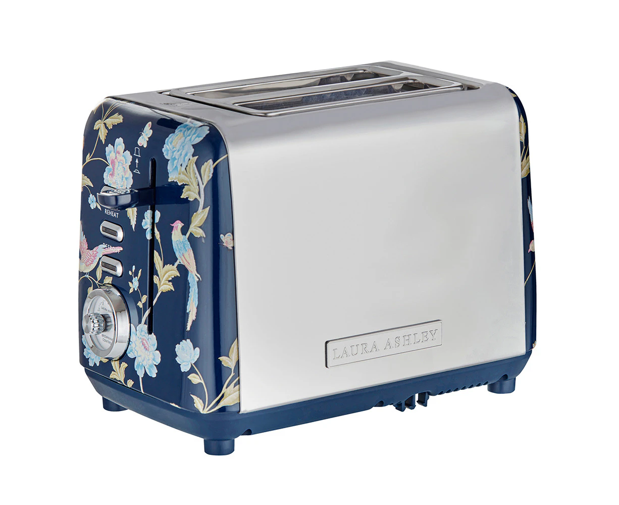 Laura Ashley Elveden 24cm Electric 2-Slice Bread Toaster 925W Food/Kitchen Blue