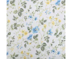 Laura Ashley Meadow Floral Queen Bed Quilt Cover Set w/ 2x Pillowcase Sun Blue