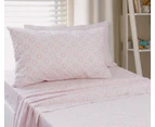 Jelly Bean Kids Suns Double Bed Sheet Set w/ 2x Pillowcase Home Bedding Pink