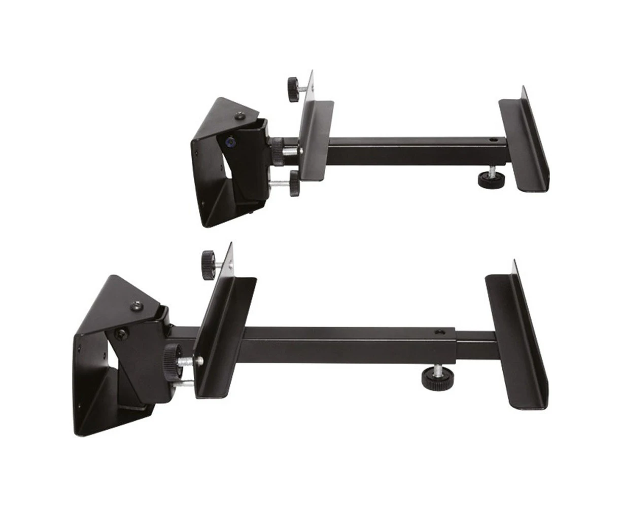 Doss Tilt/Swivel Book Shelf Speaker Wall Mount Bracket Up To  18kg Black