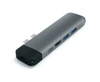 Satechi USB-C Pro Hub w/4K HDMI/USB-A/USB-C/SD/Micro SD/Ethernet Adapter Grey