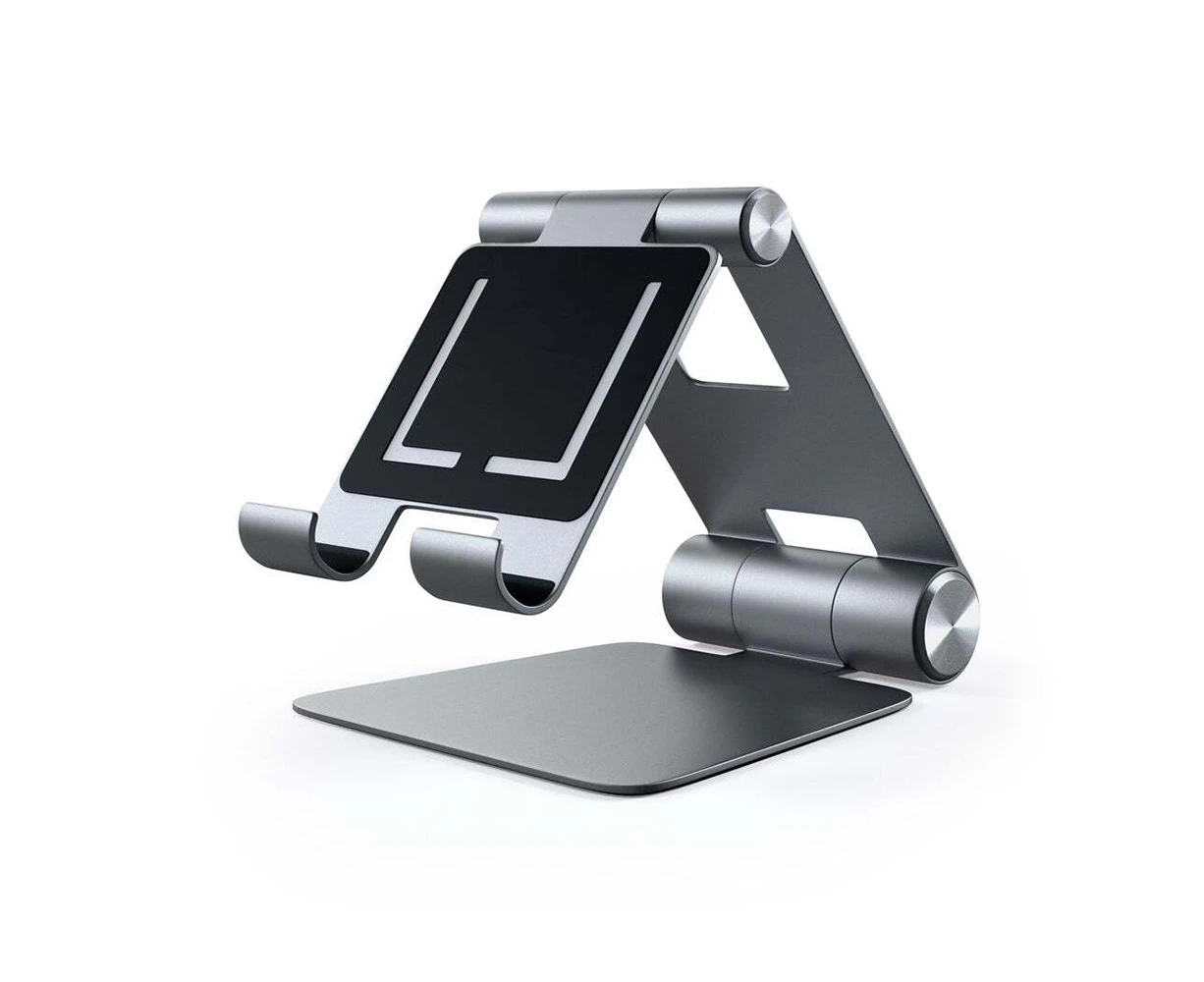 Satechi Aluminium Space Grey R1 Foldable Stand Mount For Phone/Laptop/Tablet