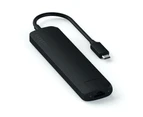 Satechi USB-C Slim Multiport Ethernet/HDMI/USB-C/2x USB-A/SD/Micro-SD Hub Black