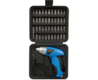 42pc 4.8V Cordless Screwdriver/Philips/Torx/Pozi/Hex w/ Bit Set Tool Kit/Case