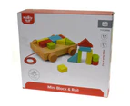 Tooky Toy SM Pull-A-L Cart w/ Wooden Blocks Kids/Children Play Educational 12m+