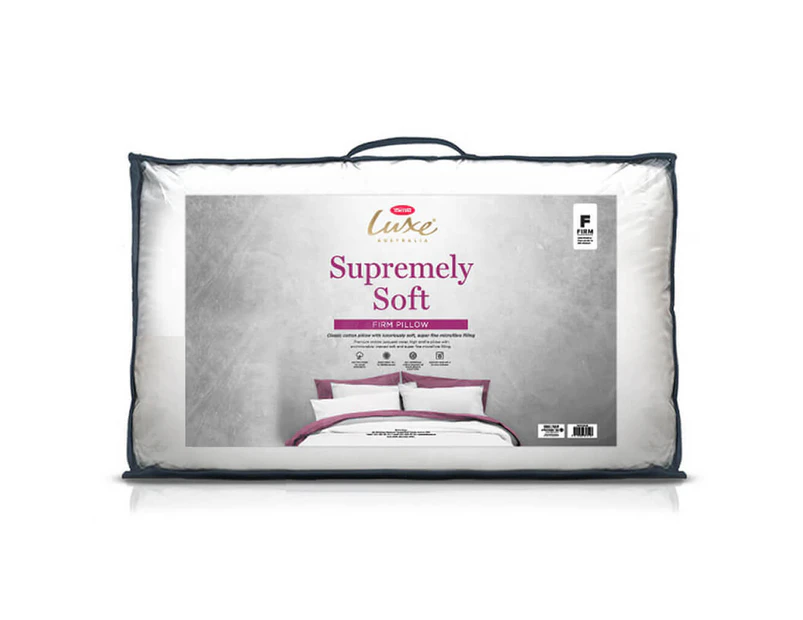 Tontine Luxe Supremely High & Firm Soft Sleeping Pillow Cushion Rectangle White