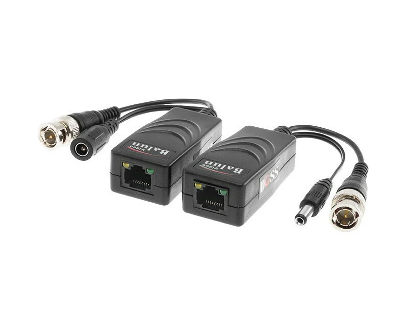 Doss VPB45PCDHD Video & Power Converter/Receiver Balun Passive w/ HD RJ45 12V BK