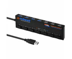 Mbeat 7-Port USB 3.0/USB 2.0 Hub Manager w/ Power Switches for Laptop/PC/Macbook