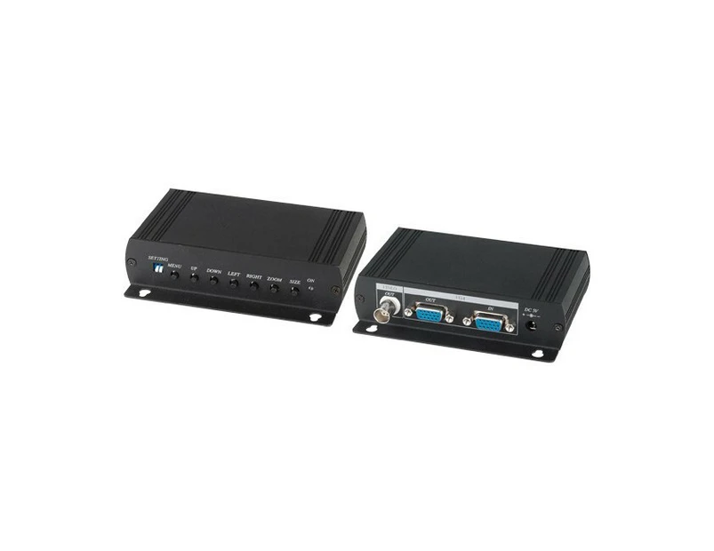 VC01-4 Dual Output Ports VGA to Composite Converter/VGA to BNC for Notebook BLK