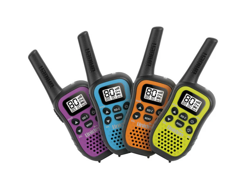 4PK Uniden UH45-4 80CH 0.5W UHF Mini Compact Handheld CB Radio w/ Kid-Z Mode
