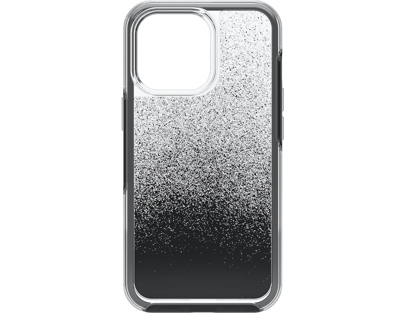 OtterBox iPhone 13 Pro 6.1" Symmetry Series Clear Antimicrobial Case - Ombre Spray Clear/Black