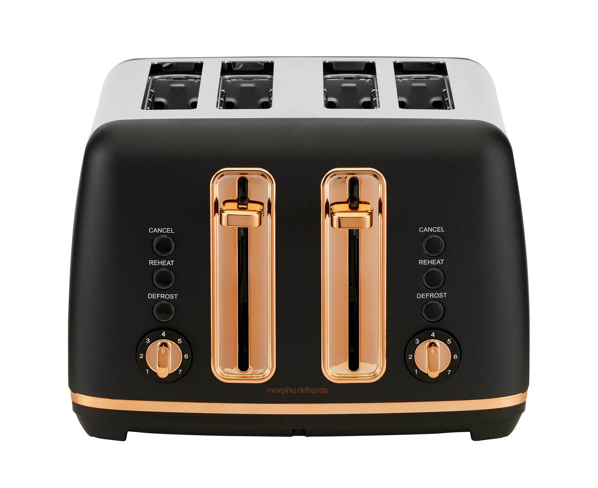 Morphy Richards Ascend 4 Slice Bread Toaster Home/Kitchen Rose Gold Black