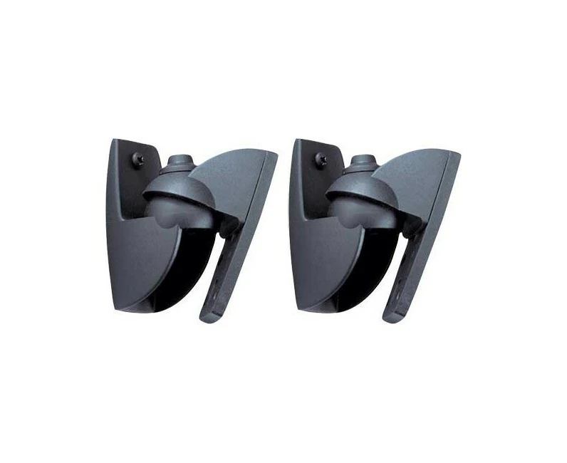 2x Vogels VLB500B Tilt/Turn Wall Bracket Mount Support for Small 5kg Speaker BLK