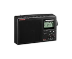 Sangean Portable 28cm Long Range FM/AM Band LCD Radio w/ Fringe Reception Black