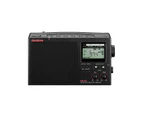 Sangean Portable 28cm Long Range FM/AM Band LCD Radio w/ Fringe Reception Black