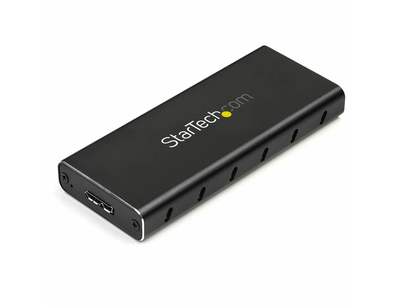 Star Tech Portable Aluminium USB 3.1 Enclosure Housing Case for M.2 SATA SSDs