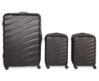 Travel Gear 3-Piece Hardcase Luggage Set - Black