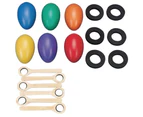 Spectrum Jumbo Ostrich Egg and Spoons (set of 6)