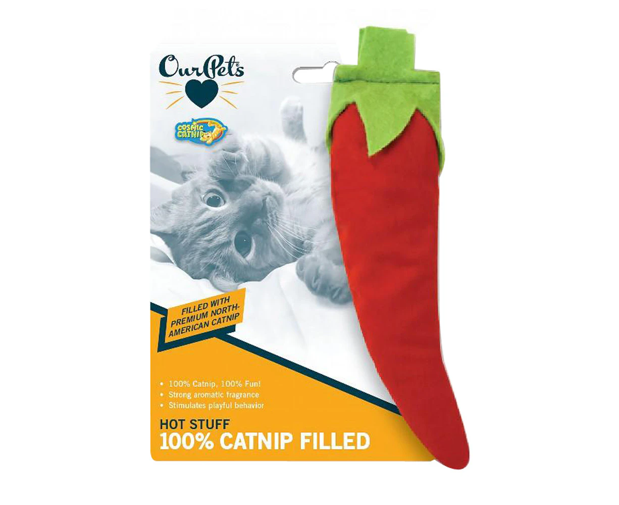 Our Pets Cosmic Catnip Filled Cat Toy Chili Pepper 16.5cm