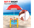 26 Piece Kids Toy Umbrella & Table Play Set Outdoor Water Sandpit Beach Toys