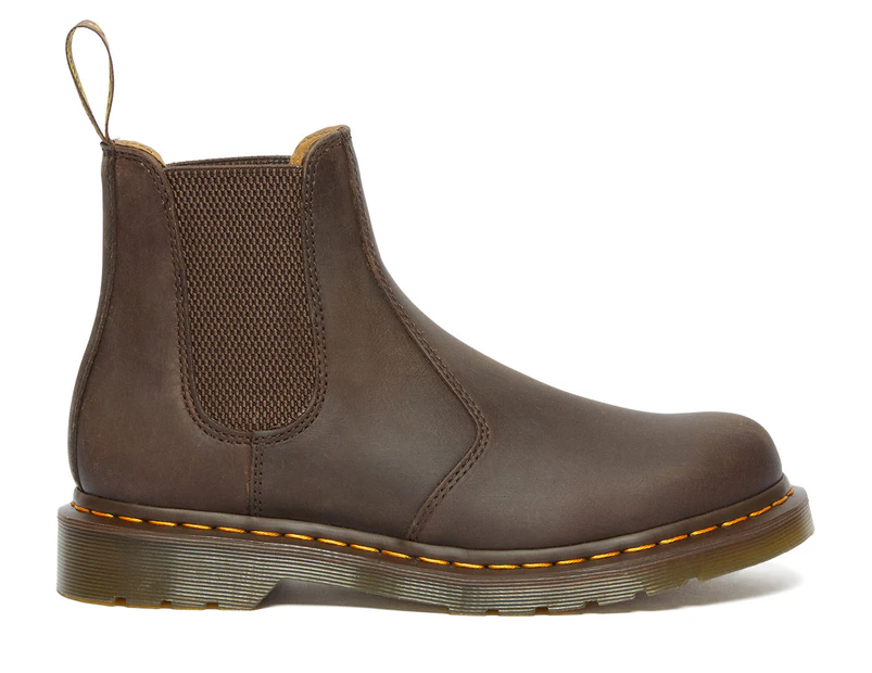 Dr. Martens Unisex 2976 Crazy Horse Leather Chelsea Boots - Dark Brown