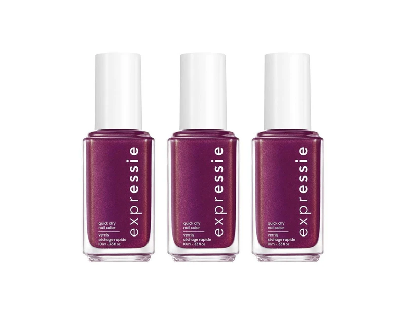 3 x Essie Expressie Nail Polish 10mL - 250 Mic Drop It Low