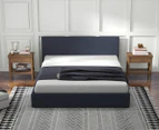 Milano Décor Sienna Luxury Queen Bed Frame & Headboard - Charcoal